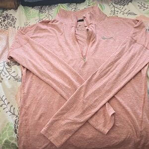 Women's Pink Nike Quarter-Zip Top